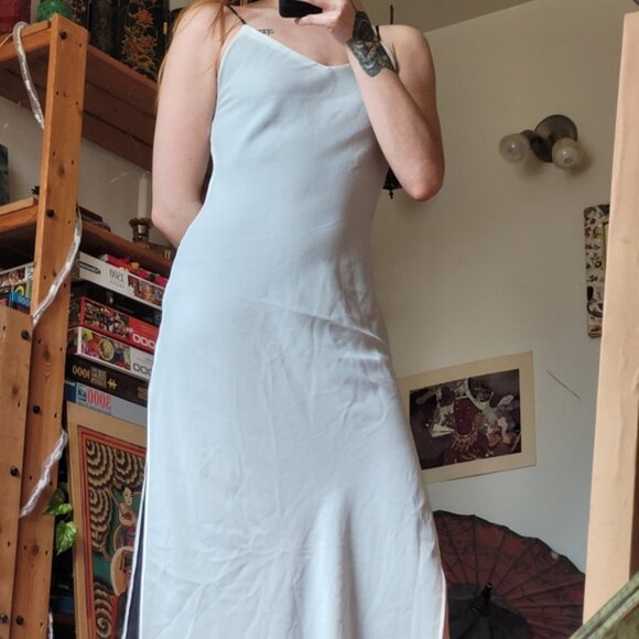 Vintage side slit open back reversible black and white dress - S - Picture 9 of 9